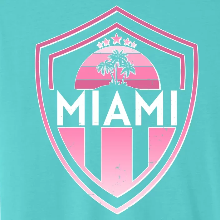 Retro Miami Florida Shield Badge Logo ChromaSoft Performance T-Shirt