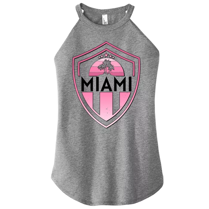 Retro Miami Florida Shield Badge Logo Women’s Perfect Tri Rocker Tank