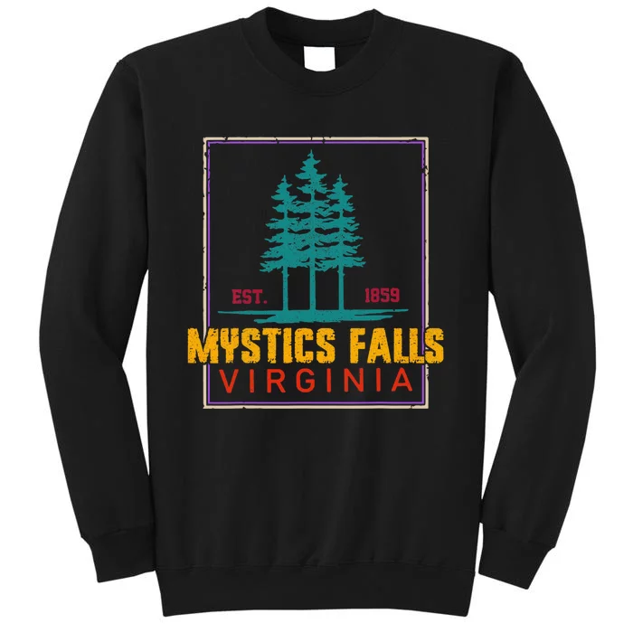 Retro Mystic Falls Virginia Vintage Man Woman Tall Sweatshirt