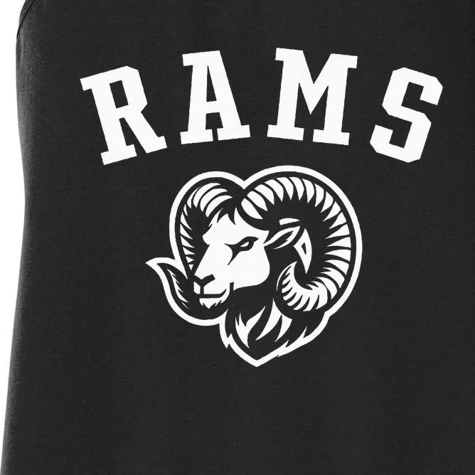 Rams Mascot For Players And Fans Women's Racerback Tank