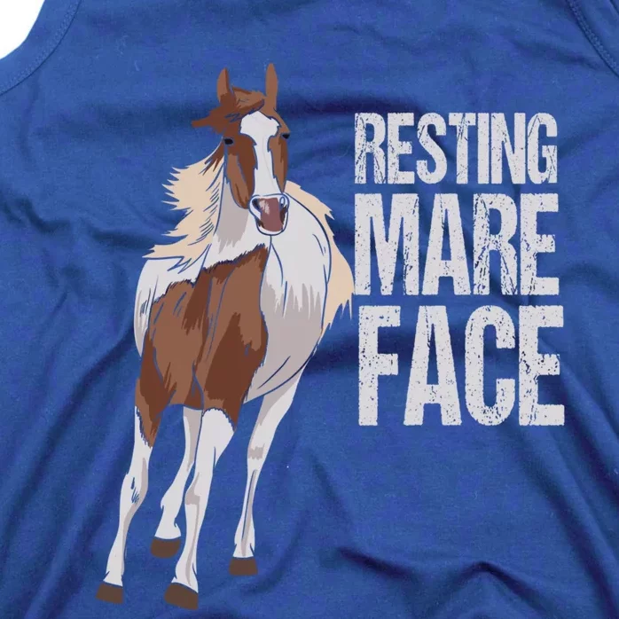 Resting Mare Face Funny Equestrian Riding Horseback Riding Great Gift Tank Top