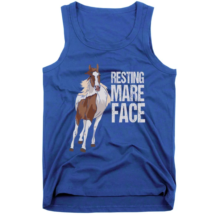 Resting Mare Face Funny Equestrian Riding Horseback Riding Great Gift Tank Top