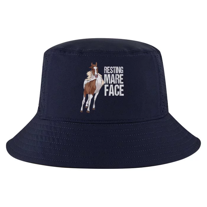 Resting Mare Face Funny Equestrian Riding Horseback Riding Great Gift Cool Comfort Performance Bucket Hat