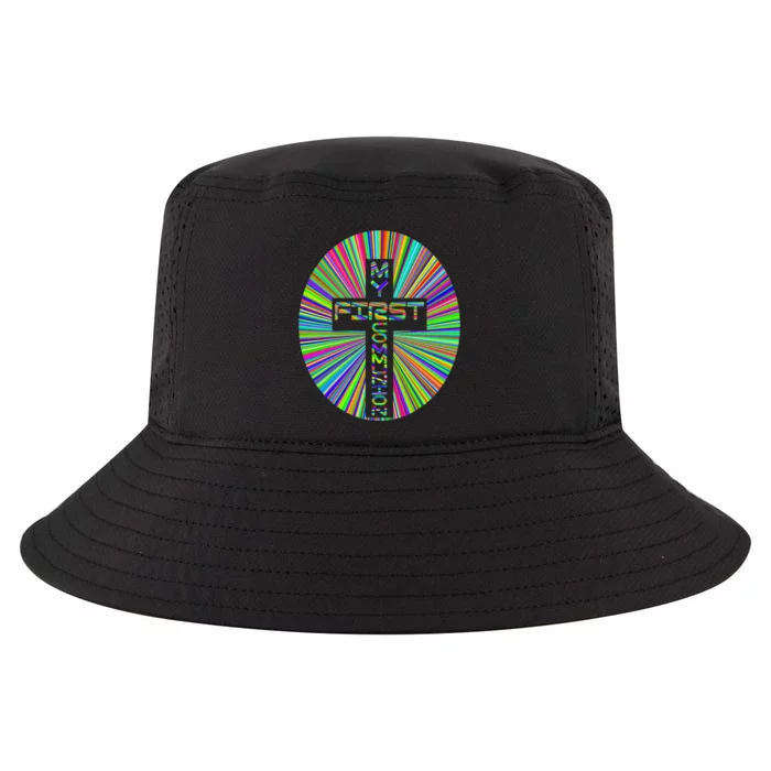 Religious My First Communion Cross Christian Faith Church Cool Comfort Performance Bucket Hat