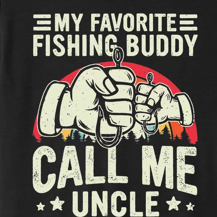 Retro My Favorite Fishing Buddy Call Me Uncle Fishing ChromaSoft Performance T-Shirt