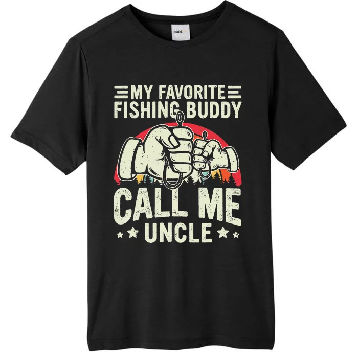 Retro My Favorite Fishing Buddy Call Me Uncle Fishing ChromaSoft Performance T-Shirt