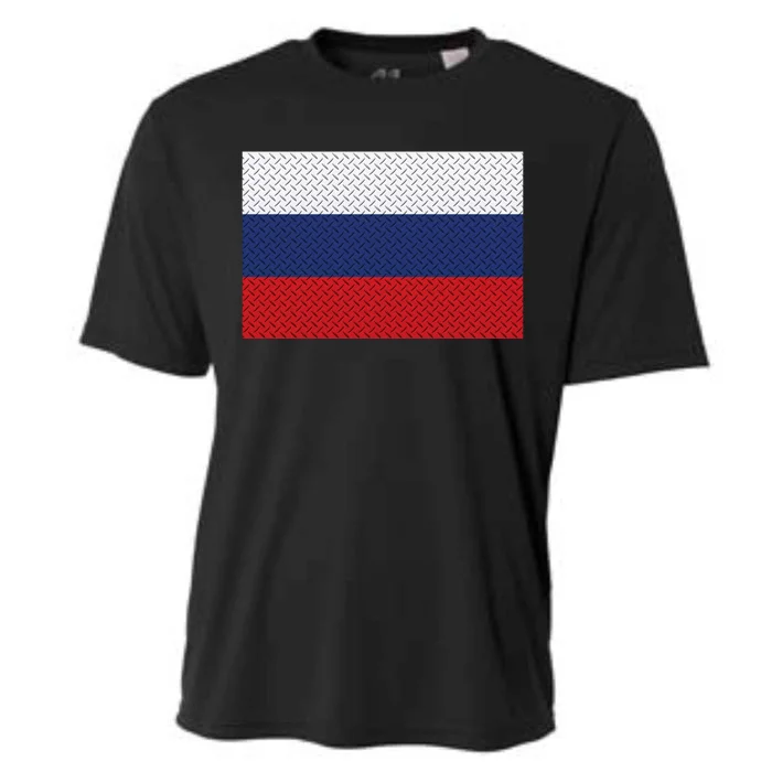 Russian Metal Flag Cooling Performance Crew T-Shirt