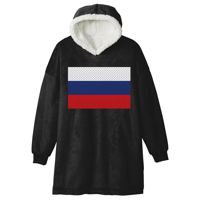 Russian Metal Flag Hooded Wearable Blanket