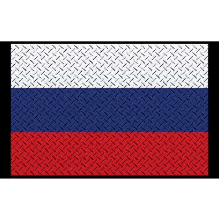 Russian Metal Flag Bumper Sticker