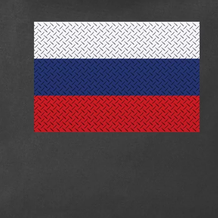 Russian Metal Flag Zip Tote Bag