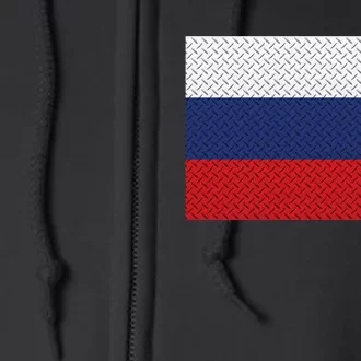 Russian Metal Flag Full Zip Hoodie