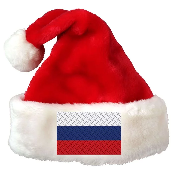 Russian Metal Flag Premium Christmas Santa Hat