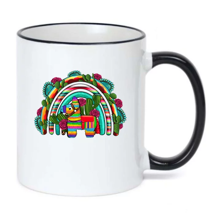 Rainbow Mexican Fiesta Cinco De Mayo Black Color Changing Mug