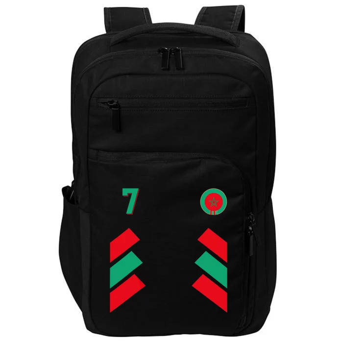 Retro7 Moroccan Football Morocco Soccer Morocco Flag Impact Tech Backpack