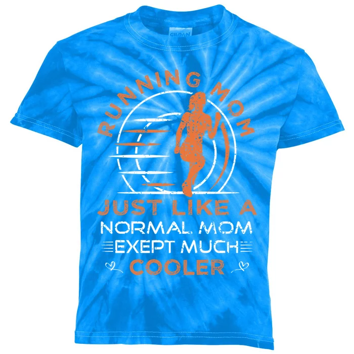 Running Mom Funny Marathon Saying For Track Runners Gift Kids Tie-Dye T-Shirt