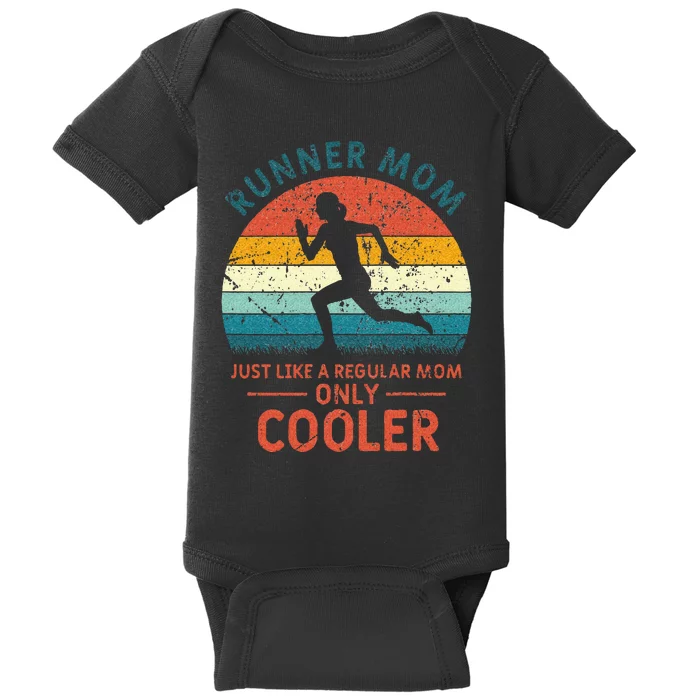 Runner Mom Funny Marathon Running Jogging Mothers Day Baby Bodysuit