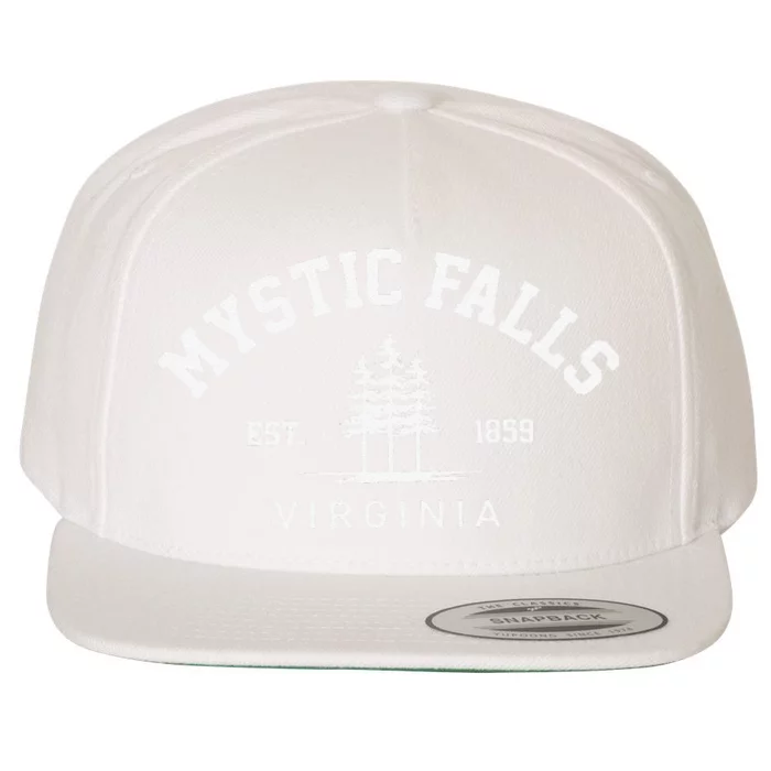 Retro Mystic Falls Virginia For Man Woman Wool Snapback Cap