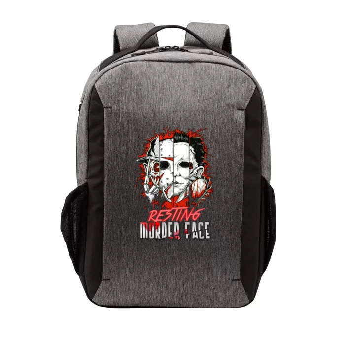 Resting Murder Face Scary Horror Character Halloween Costume Vector Backpack