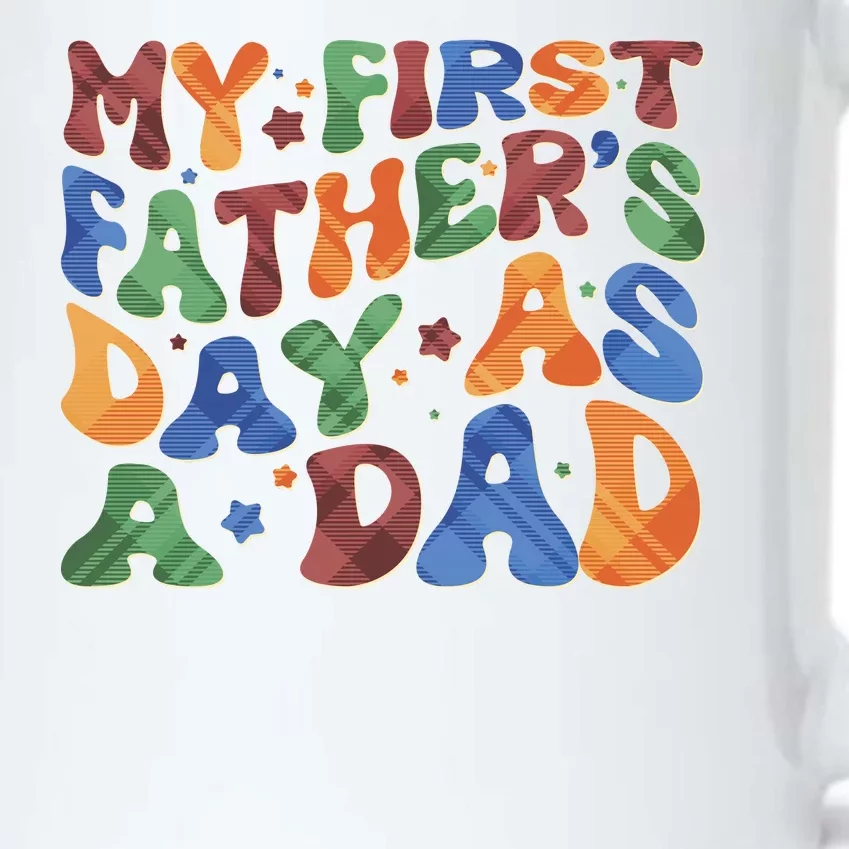 Retro My First Fathers Day As A Dad Black Color Changing Mug