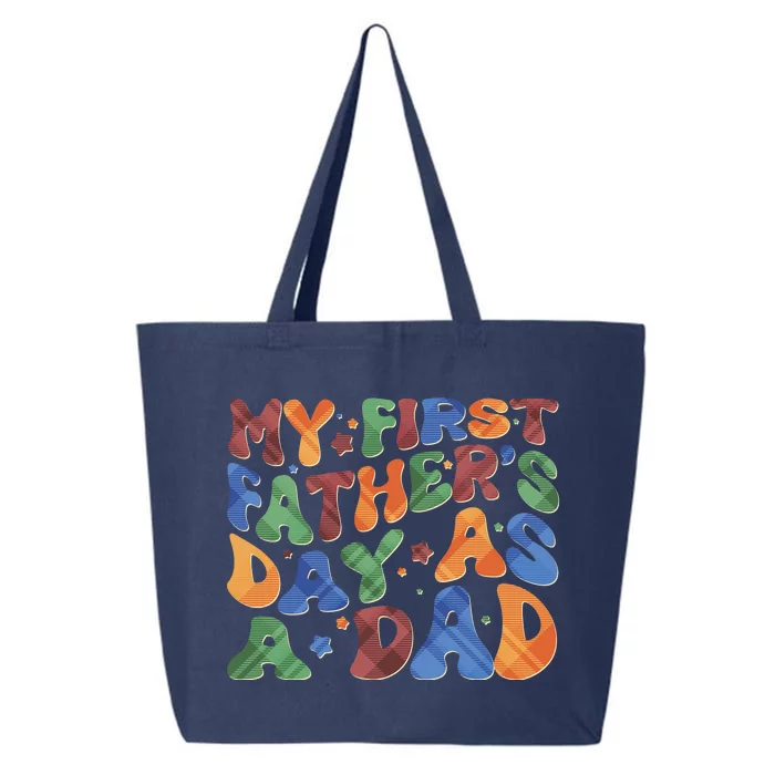 Retro My First Fathers Day As A Dad 25L Jumbo Tote