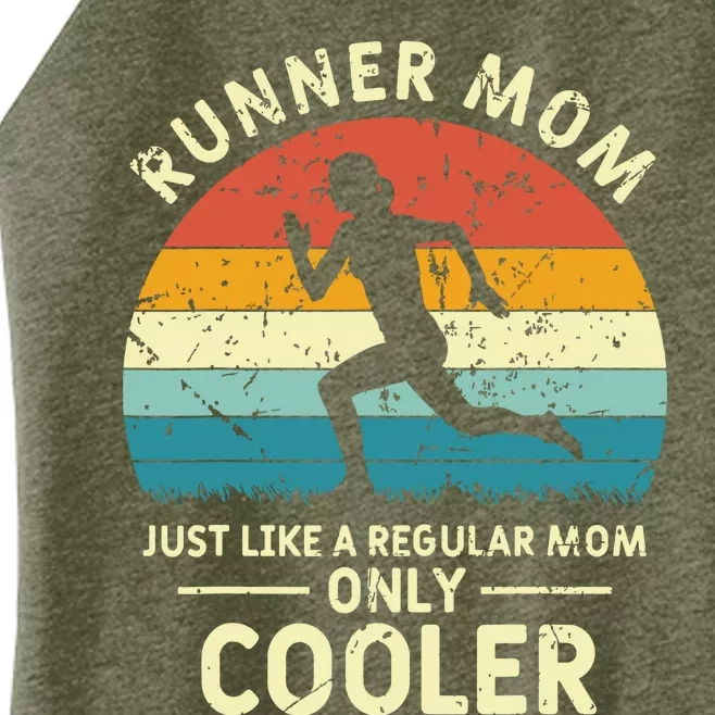 Runner Mom Funny Marathon Running Jogging Mothers Day Women’s Perfect Tri Rocker Tank