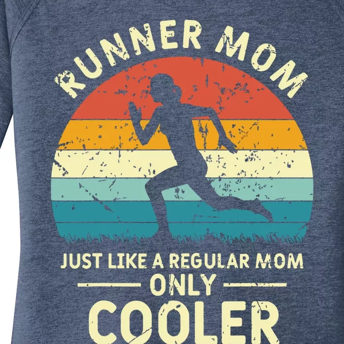 Runner Mom Funny Marathon Running Jogging Mothers Day Women's Perfect Tri Tunic Long Sleeve Shirt