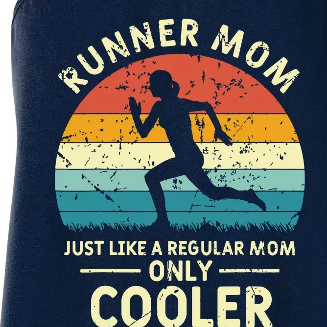 Runner Mom Funny Marathon Running Jogging Mothers Day Women's Racerback Tank