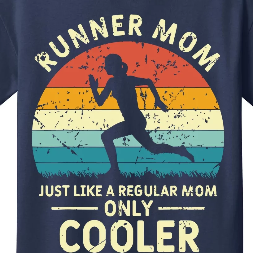 Runner Mom Funny Marathon Running Jogging Mothers Day Kids T-Shirt