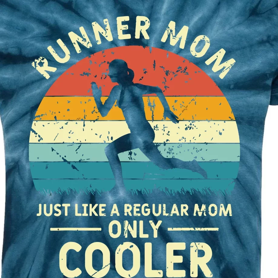 Runner Mom Funny Marathon Running Jogging Mothers Day Kids Tie-Dye T-Shirt