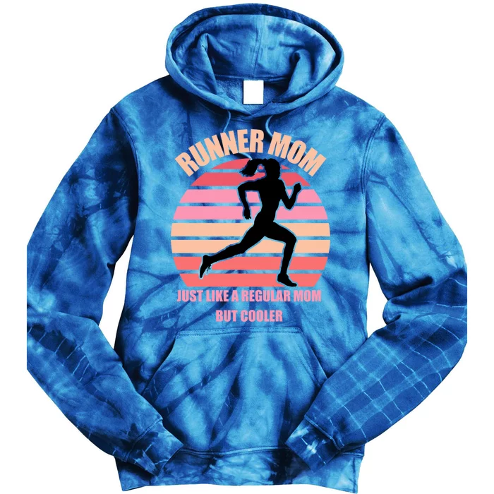 Runner Mom Funny Marathon Running Jogging Mothers Day Gift Tie Dye Hoodie