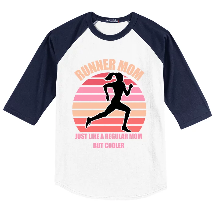 Runner Mom Funny Marathon Running Jogging Mothers Day Gift Baseball Sleeve Shirt