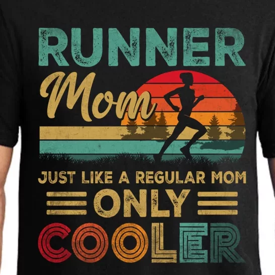 Runner Mom Funny Marathon Running Jogging Mother's Day Funny Gift Pajama Set