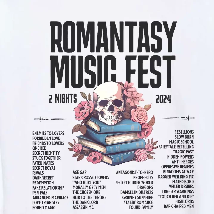 Romantasy Music Fest Book Tropes Smut Gift Dark Romance Reader Garment-Dyed Sweatshirt