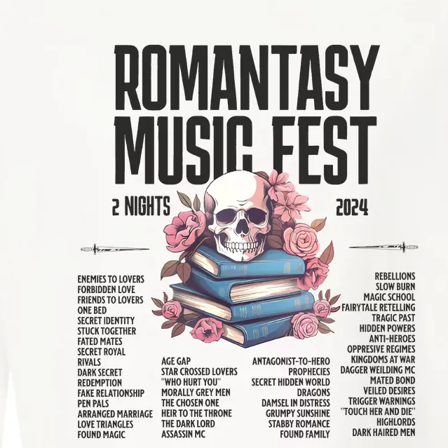 Romantasy Music Fest Book Tropes Smut Gift Dark Romance Reader Cropped Pullover Crew