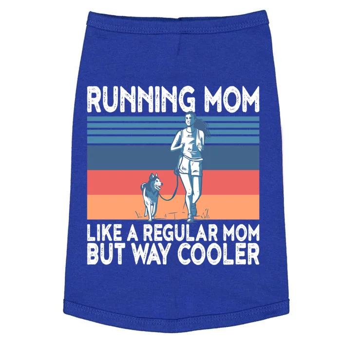 Runner Mom Funny Marathon Running Jogging Gift Doggie Tank