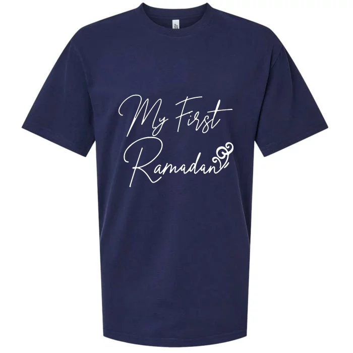 Ramadan Mubarak Funny It's My 1st Ramadan Gift Sueded Cloud Jersey T-Shirt