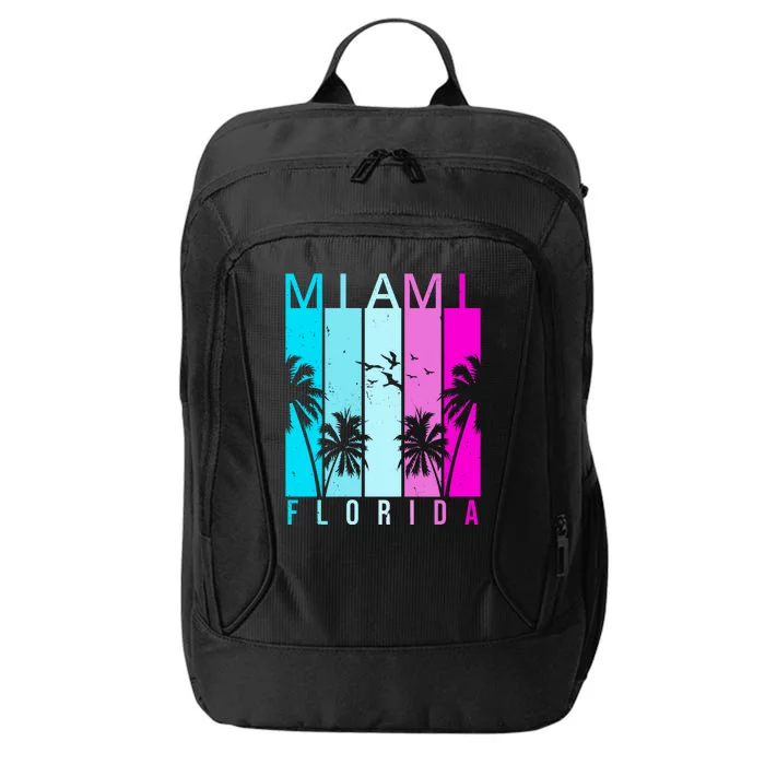 Retro Miami Florida Summer Neon Colors City Backpack