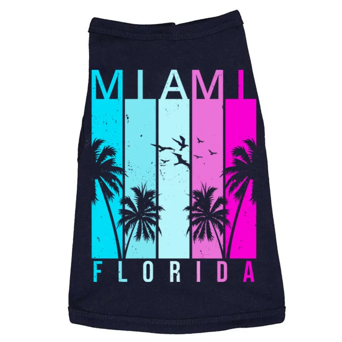 Retro Miami Florida Summer Neon Colors Doggie Tank