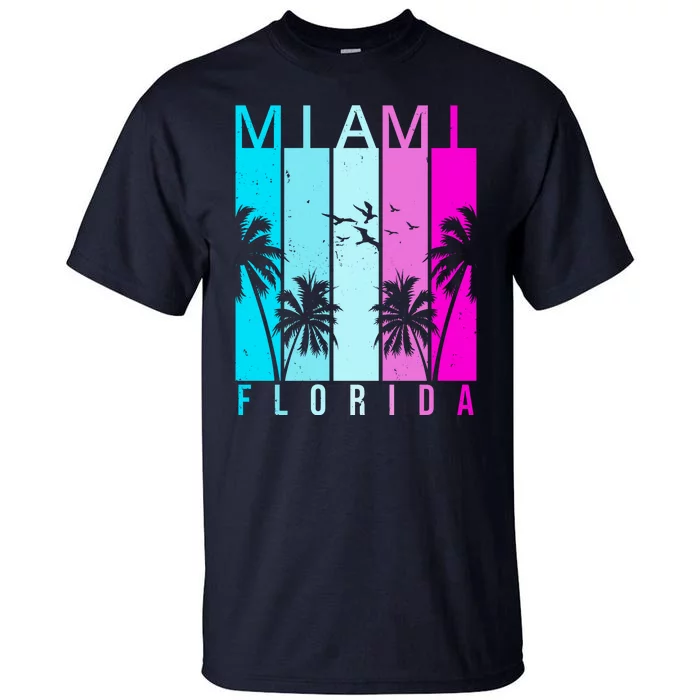 Retro Miami Florida Summer Neon Colors Tall T-Shirt