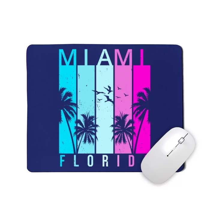 Retro Miami Florida Summer Neon Colors Mousepad