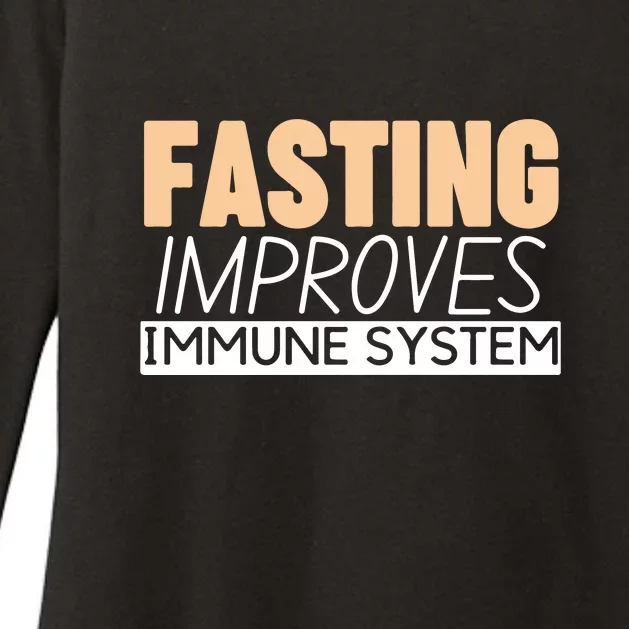 Ramadan Mubarak Fasting Improves Immune System Ramadan Gift Womens CVC Long Sleeve Shirt