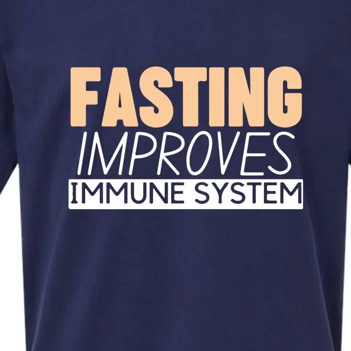 Ramadan Mubarak Fasting Improves Immune System Ramadan Gift Sueded Cloud Jersey T-Shirt