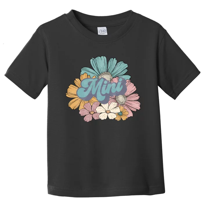 Retro Mini Floral Vintage Mom Flower Toddler T-Shirt