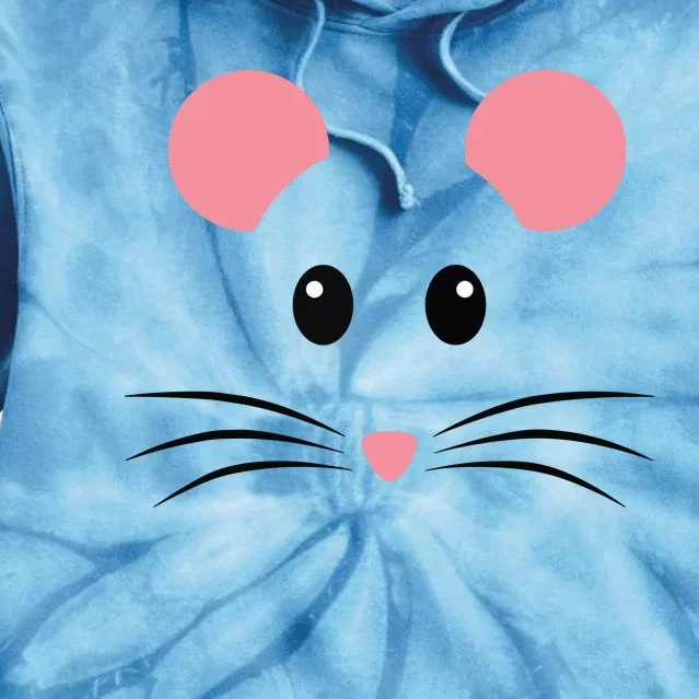 Rat Mouse Face Costume Funny Halloween Tie Dye Hoodie