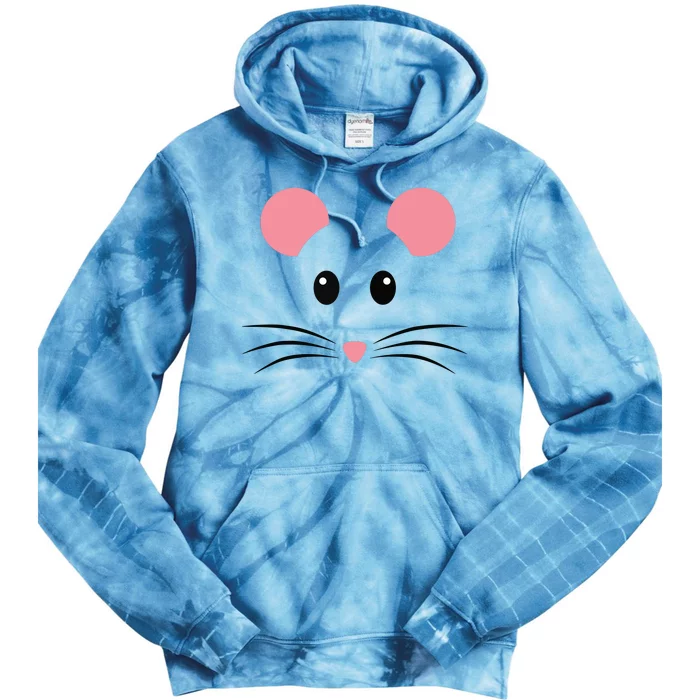 Rat Mouse Face Costume Funny Halloween Tie Dye Hoodie