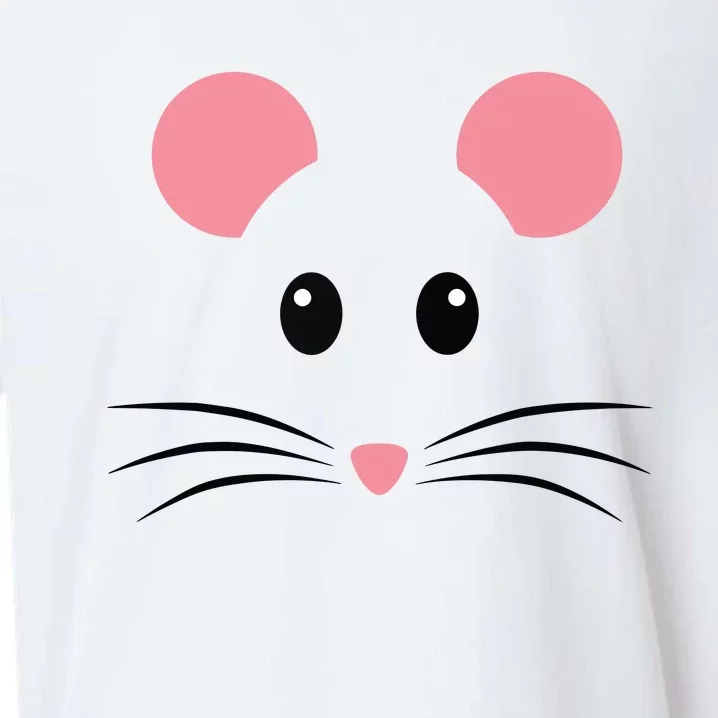 Rat Mouse Face Costume Funny Halloween Sueded Cloud Jersey T-Shirt