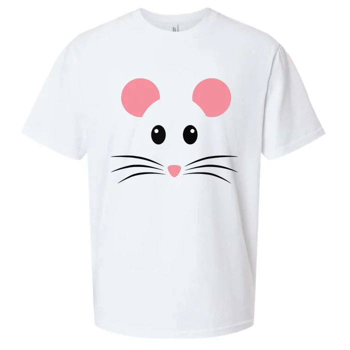 Rat Mouse Face Costume Funny Halloween Sueded Cloud Jersey T-Shirt