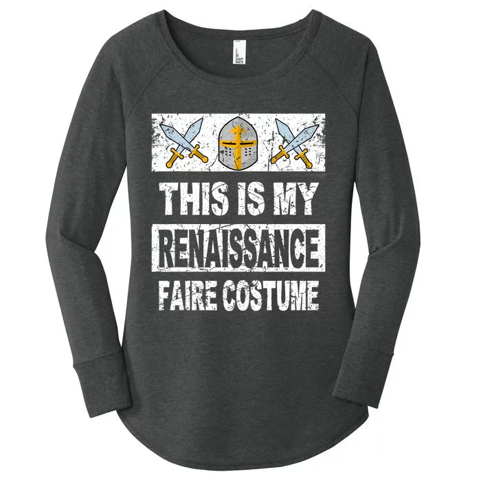 Retro Medieval Fest Renaissance Faire Costume Women's Perfect Tri Tunic Long Sleeve Shirt