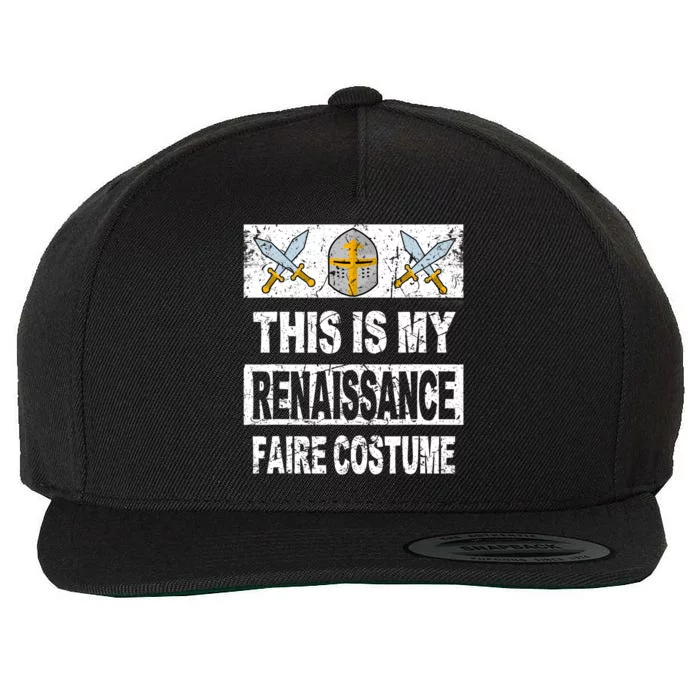 Retro Medieval Fest Renaissance Faire Costume Wool Snapback Cap