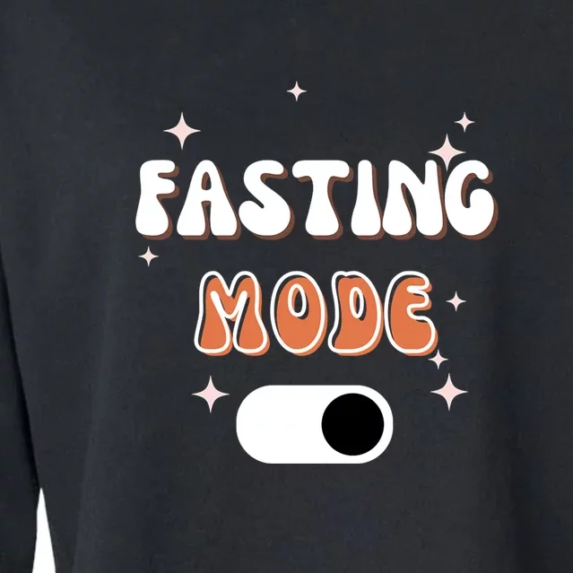 Ramadan Mubarak Fasting Mode On Gift Cropped Pullover Crew